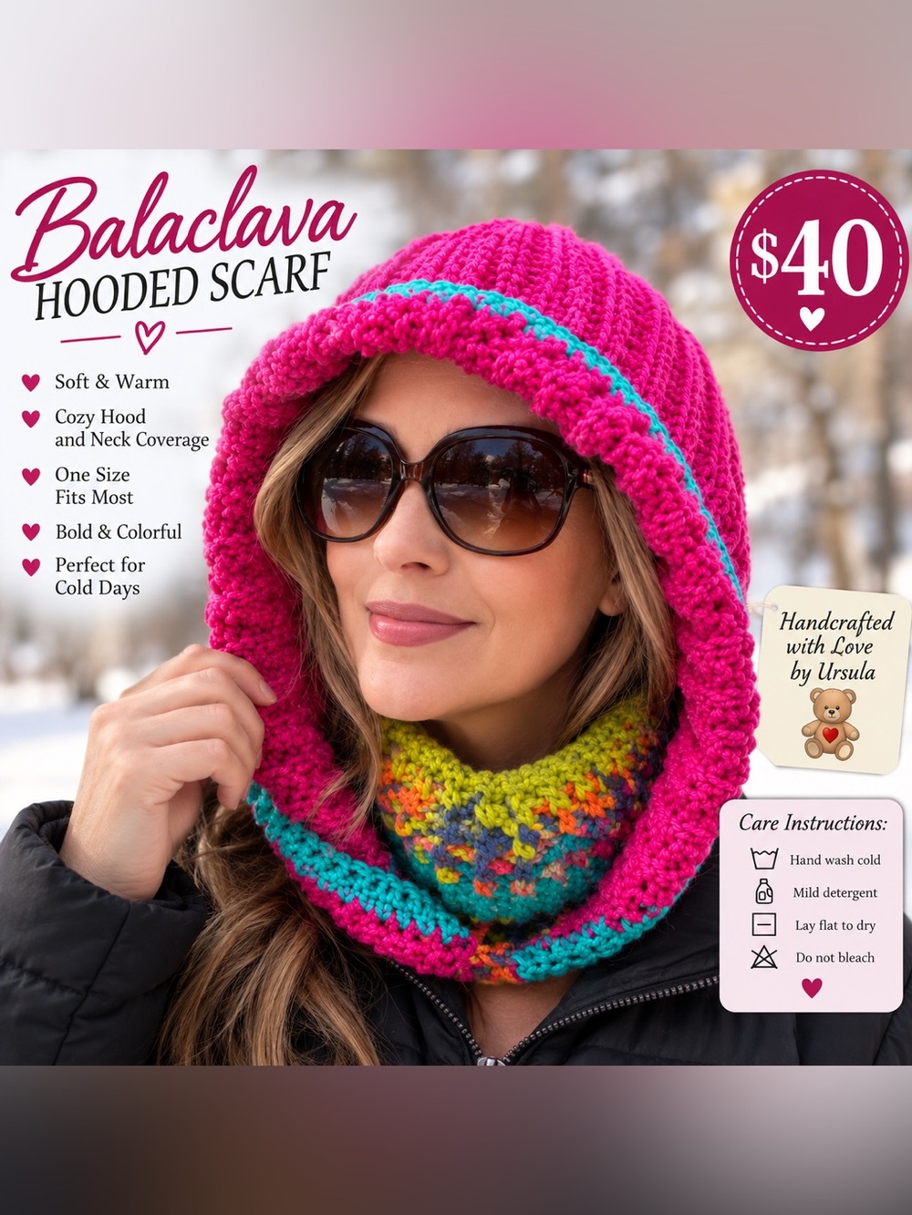 Balaclava HOODED SCARF